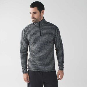 Lululemon Men's Surge Warm 1/2 Zip - Grey/Black